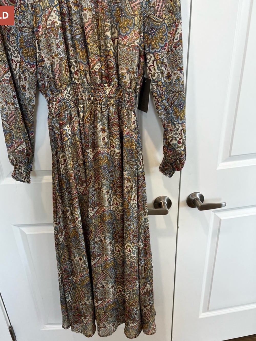 Lark & Grey Floral Paisley Long Sleeve Maxi Dress - Multicolor - Picture 2 of 5